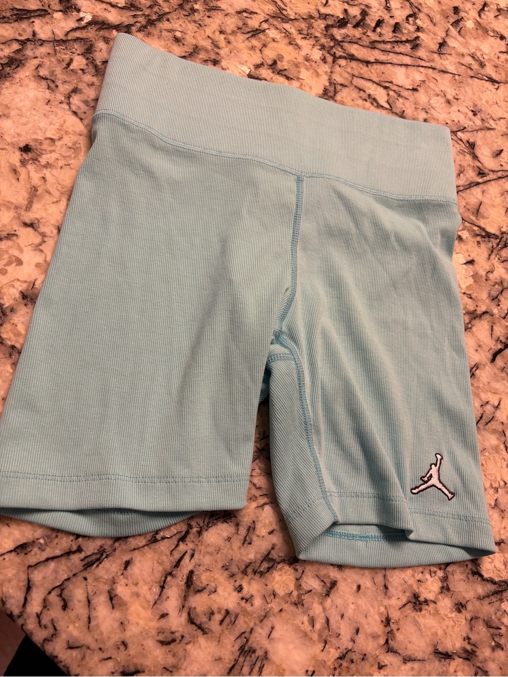Jordan Pastel Blue Ribbed Bike Shorts Size Small NWT